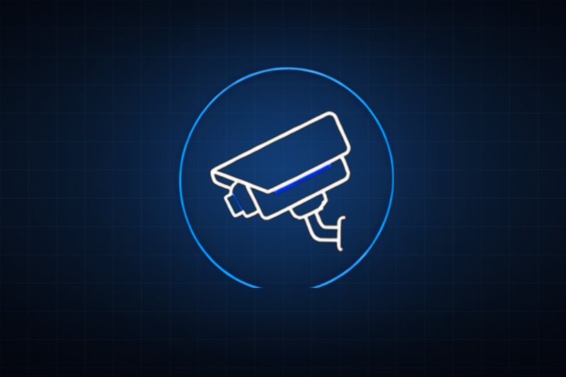 Cámara de videovigilancia, símbolo de la seguridad física de Daf